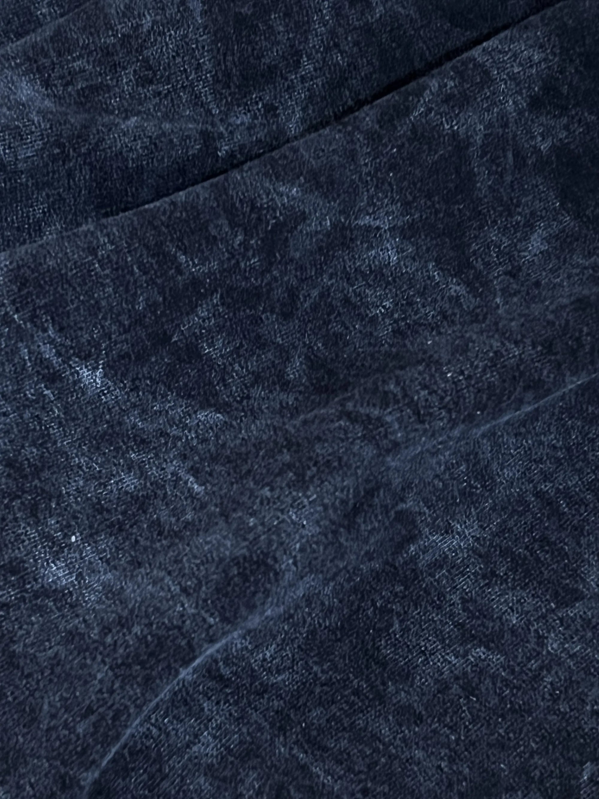 Black acid wash t-shirt close-up view – Cooleo India