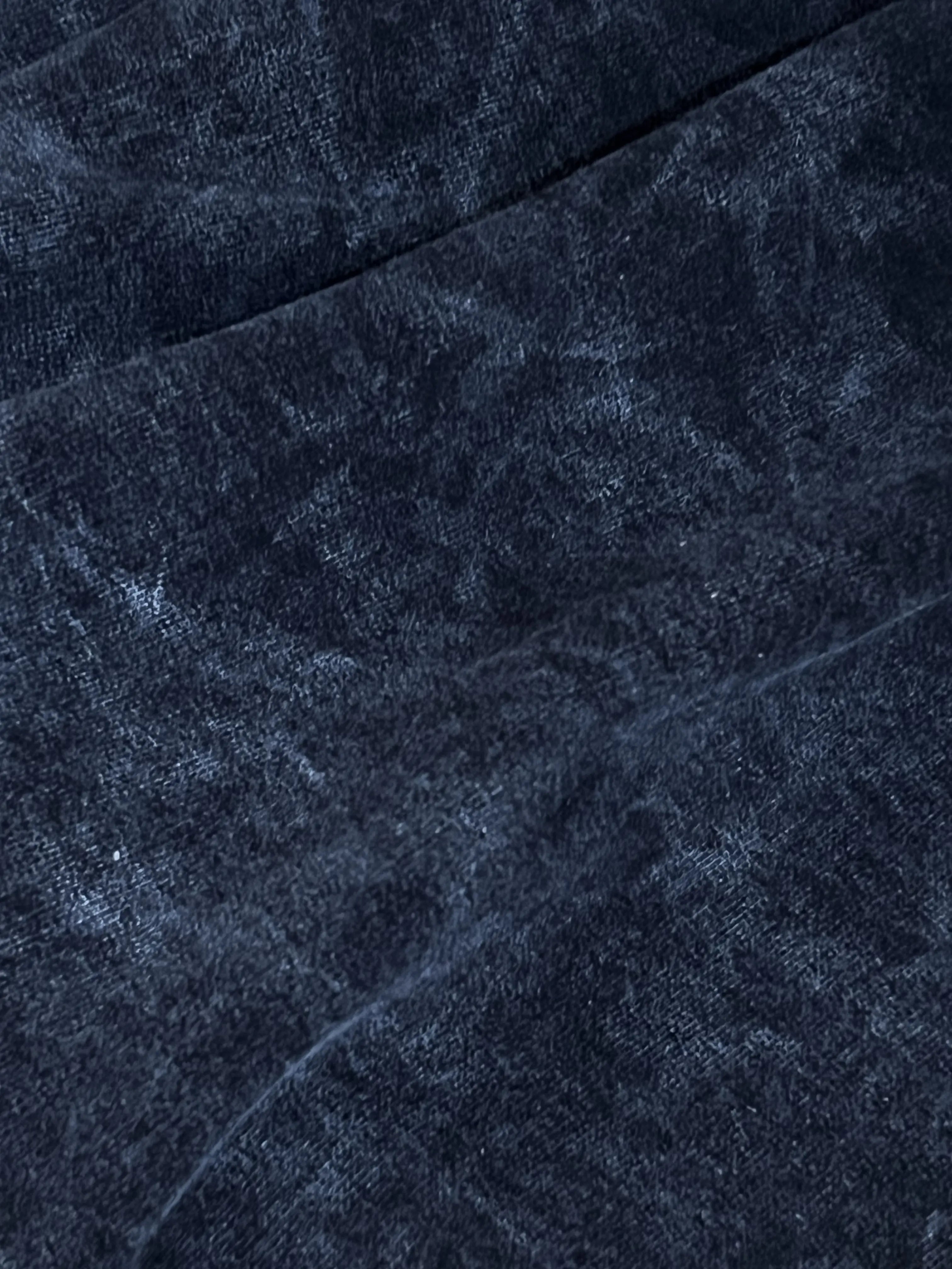Black acid wash t-shirt close-up view – Cooleo India