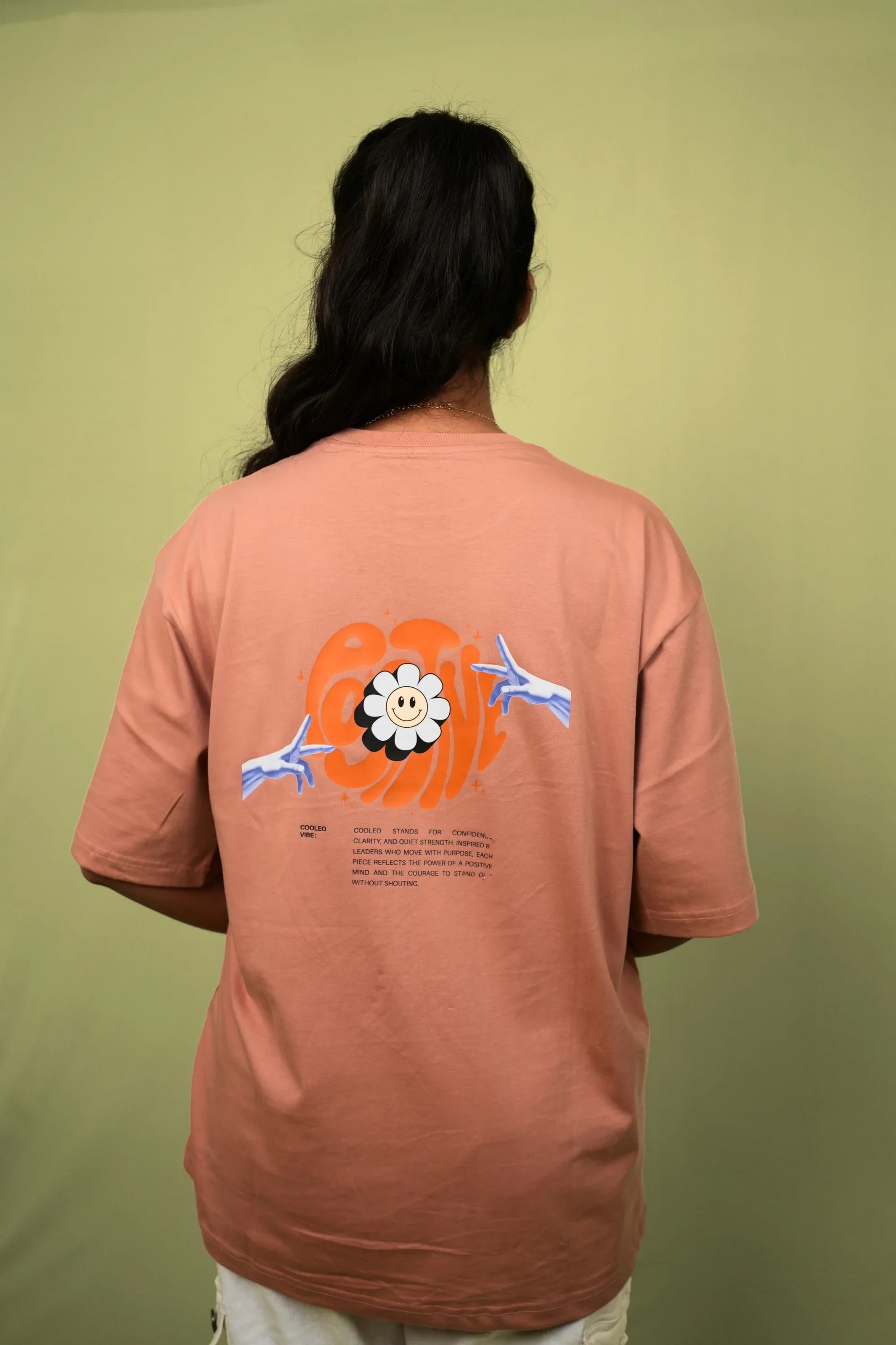 Positive Blush Horizon tee with uplifting pink back print – Cooleo India