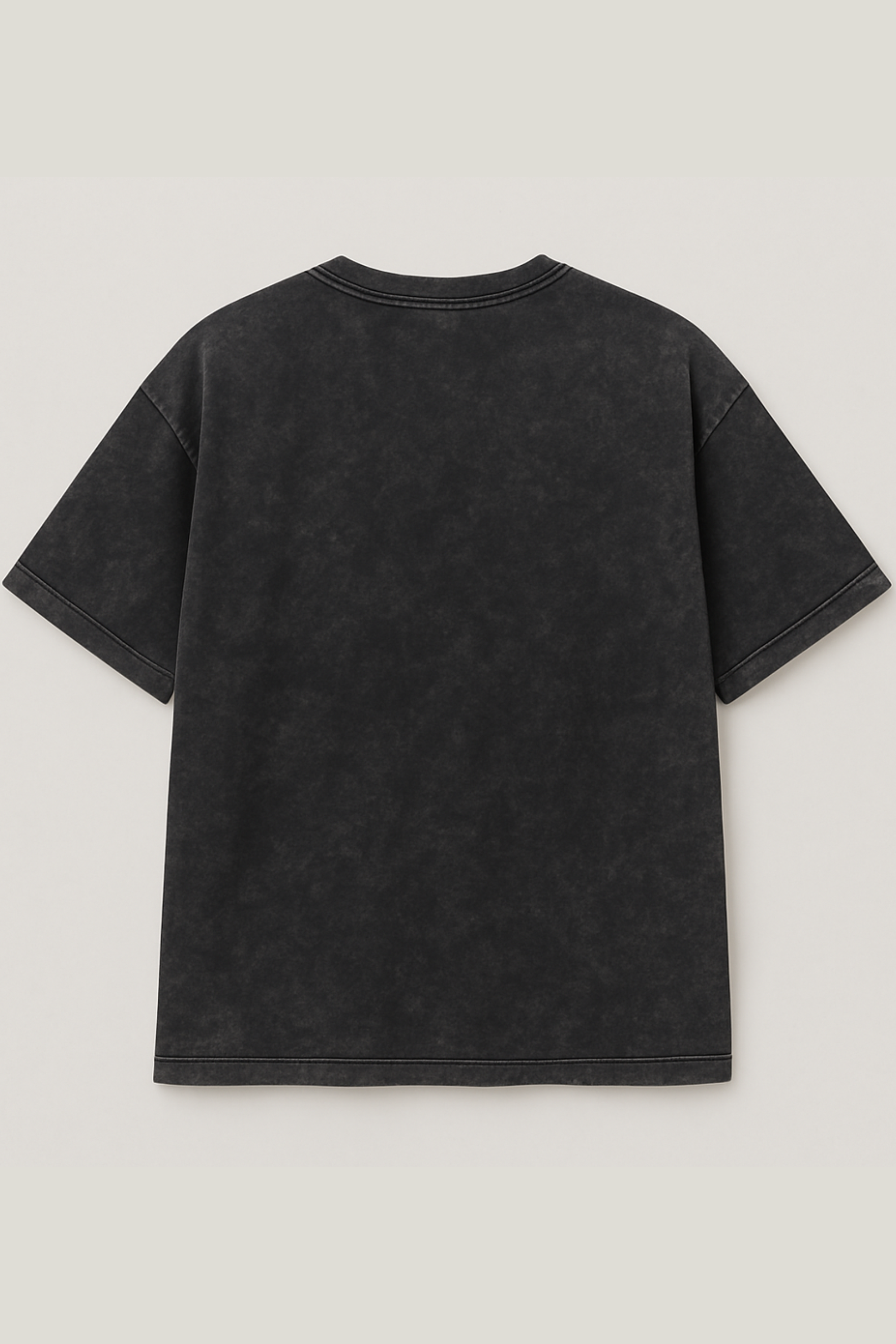 Plain black acid wash oversized tee – Cooleo