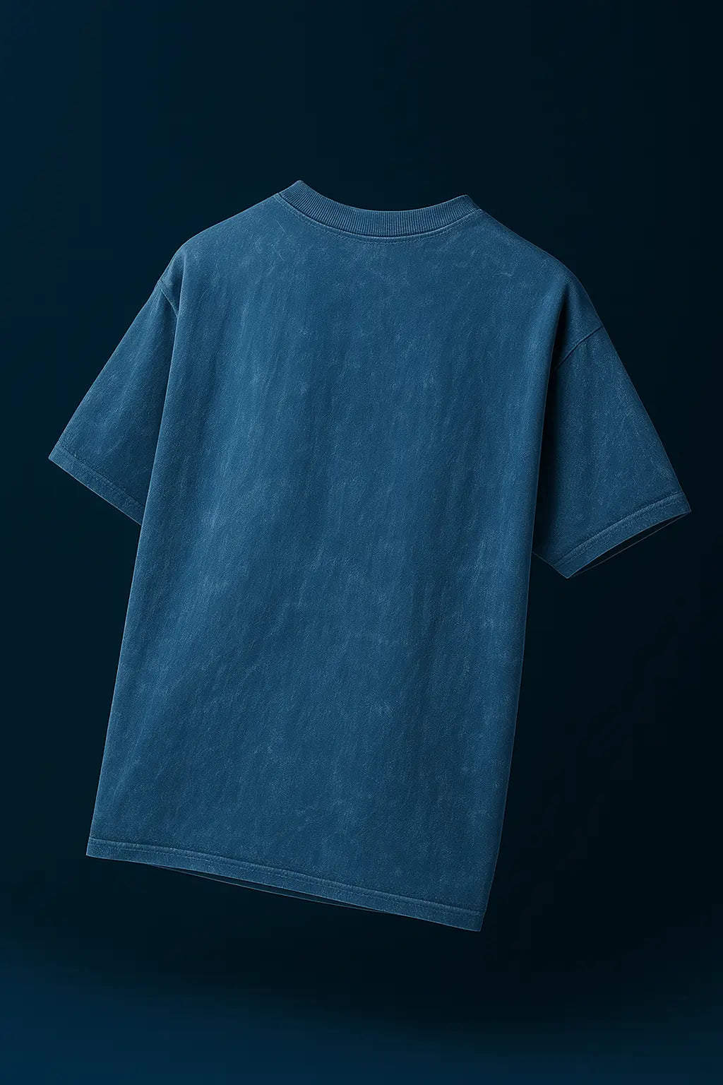 Blue acid wash t-shirt back view – Cooleo India