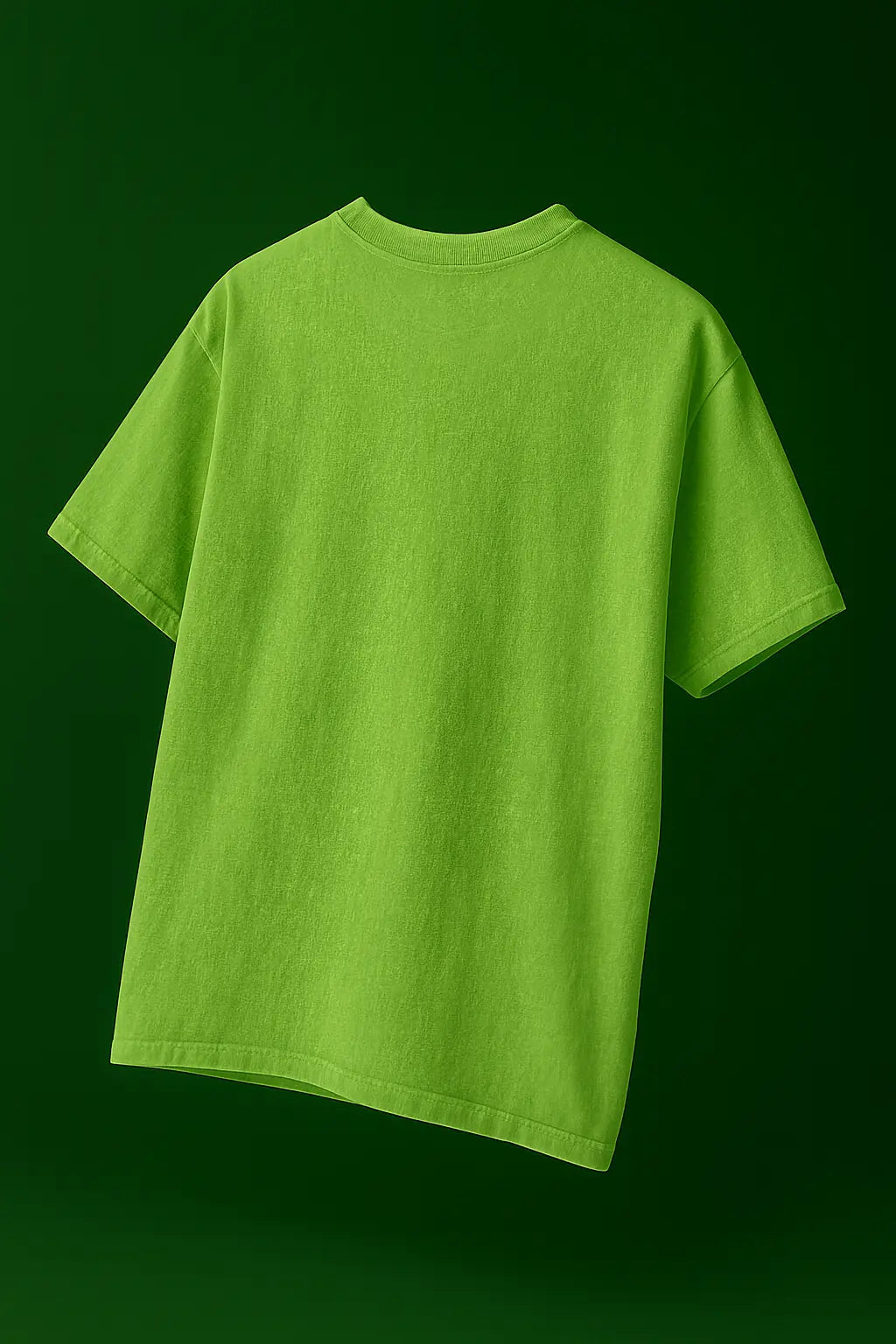Neon Green acid wash t-shirt back view – Cooleo India