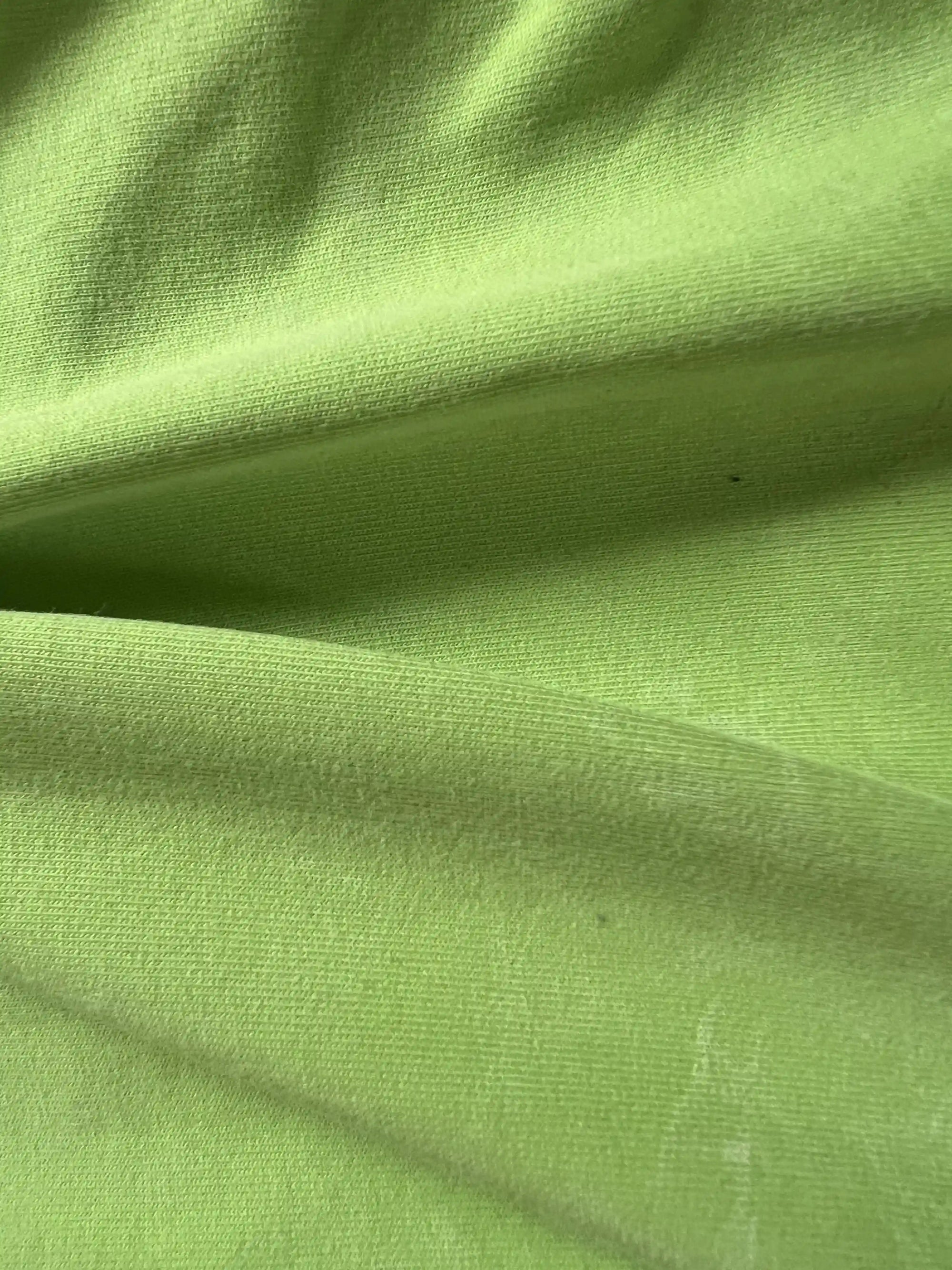 Neon Green acid wash t-shirt close-up view – Cooleo India