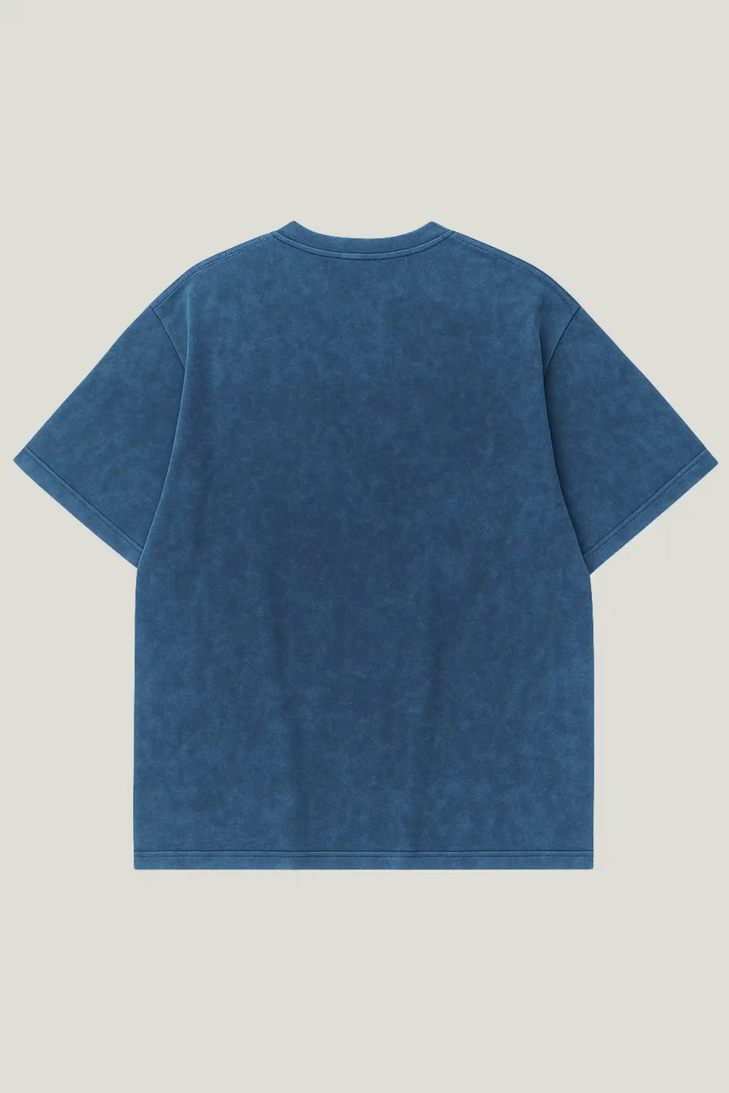 Plain blue acid wash oversized tee – Cooleo