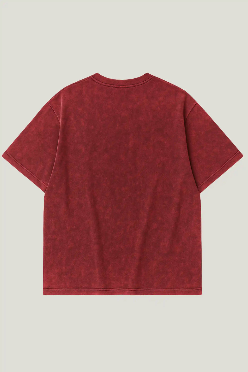 Plain maroon acid wash oversized tee – Cooleo