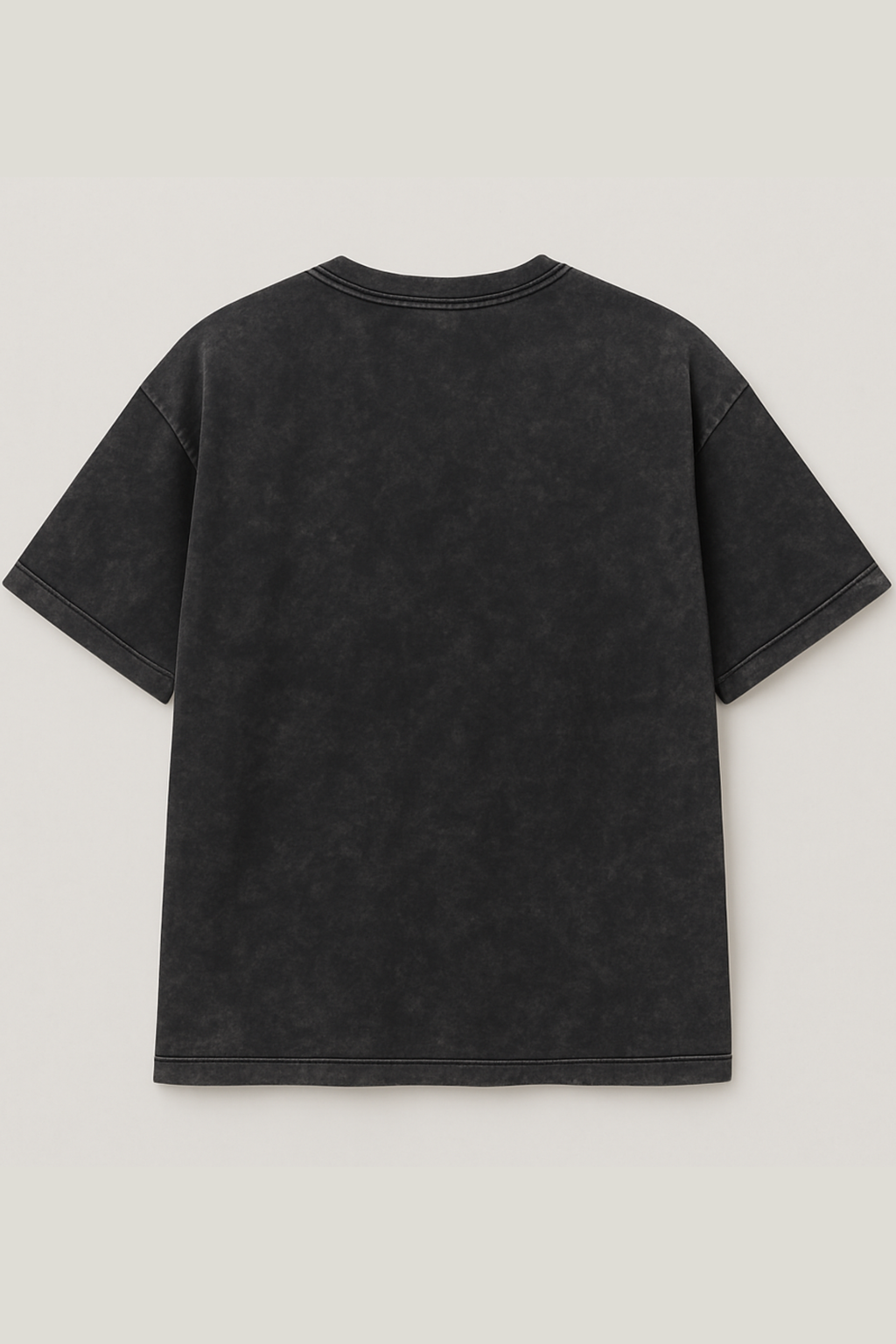 Plain black acid wash oversized tee – Cooleo